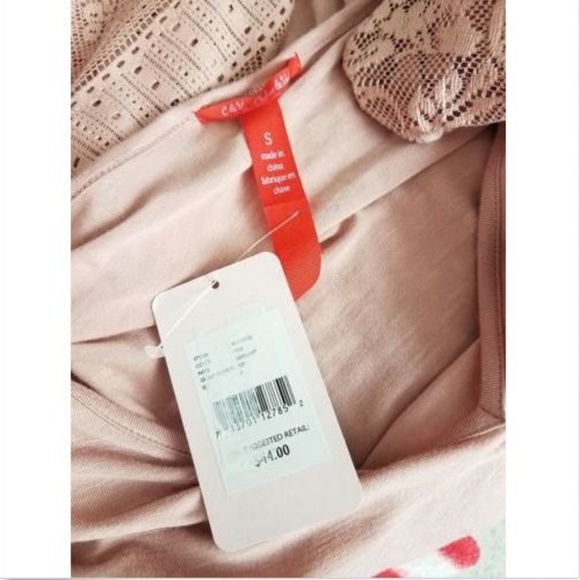 3/$25 Chelsea & Violet Lace Top Small Blush - Picture 6 of 7